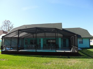 Back view of Villa