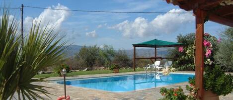 Pool and surrounding terraces