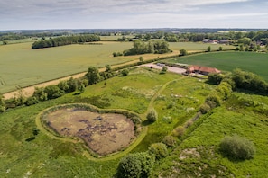 Remote means remote.  The field in front is yours to explore as much as you like