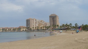 This beach is a few minutes walk away