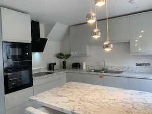 open plan dining, kitchen, lounge