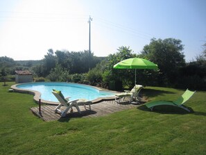 Pool decking area. 