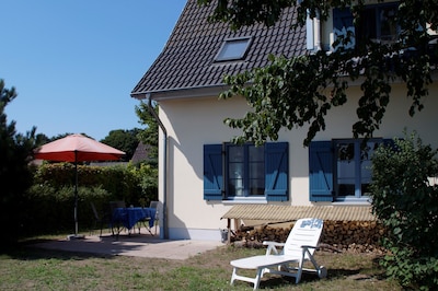 Familienfreundliches Haus, Haffblick, Kaminofen, Strand 450m, freies WLAN
