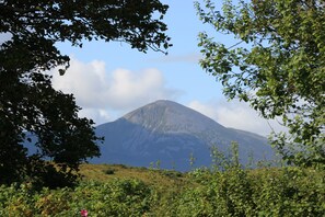 Blick aus dem Garten auf Croagh Patrick