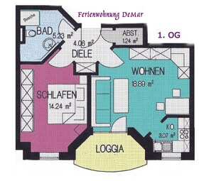 Grundriss der Ferienwohnung