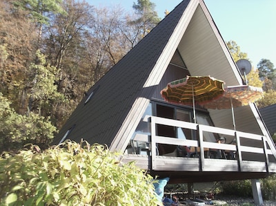 Disfrute de la naturaleza: Casa de vacaciones Kratzmühlsee am Wald, soleado, con vista panorámica, lago para nadar