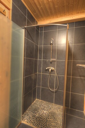 On of the 8 bathrooms/shower rooms