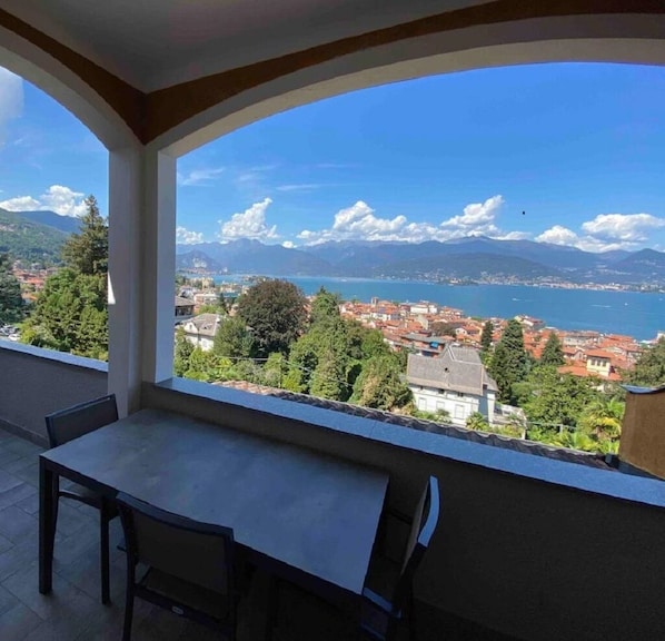 View from the balcony over Lake Maggiore