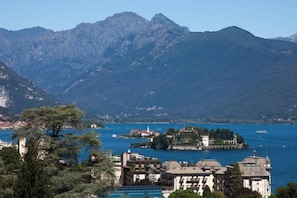 View from apartment over Isola Bella and Isola Pescatori, Lake Maggiore