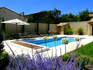 EYGUIERES vacation rental property heated pool for rent 8 people