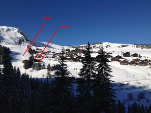 Piste et chalet