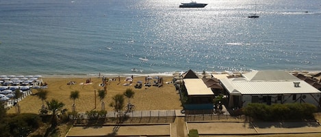 Vue de la plage depuis la terrasse