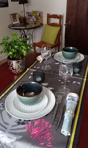 Le plaisir d'une belle table. 