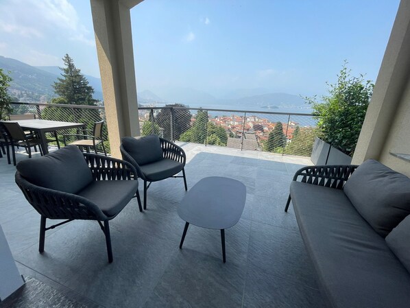 Terrace with panoramic view over Lago Maggiore