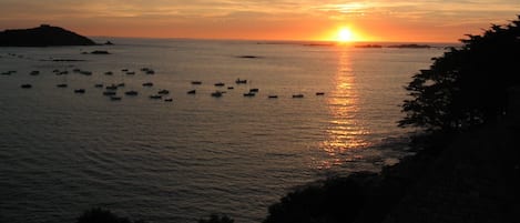 Coucher de soleil depuis la terrasse 