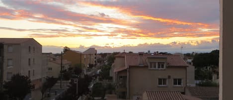 Couché de soleil vu du balcon