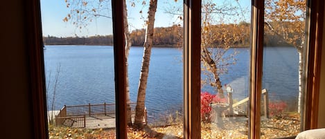 An autumn view from the living room.