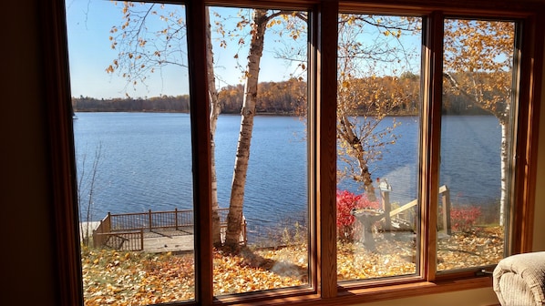 An autumn view from the living room.