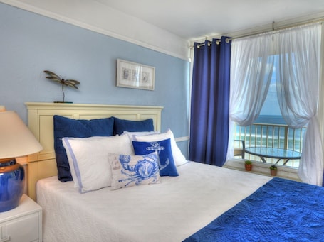 Perfect view of the OCean and your Private Balcony from your bed !!