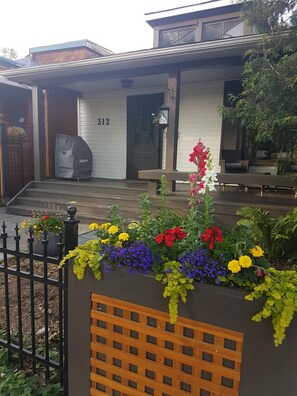 BBQ and sitting area to enjoy the outdoors from