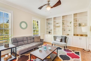 Relax and unwind in our stylish and comfortable living area.