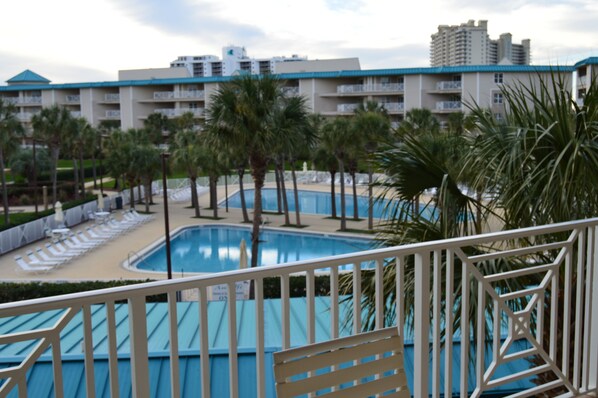   BALCONY VIEW  OF   THE POOLS 