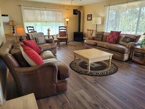 Large living area is perfect for to get together with family and friends.  