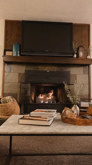 Living room fireplace 