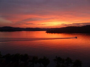Late sunset view from upper deck.