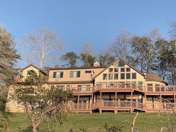 Front of house facing one of the widest views on Norris Lake.
