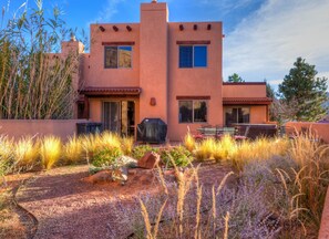 The back of the townhouse seen from the Red Rock Garden.
