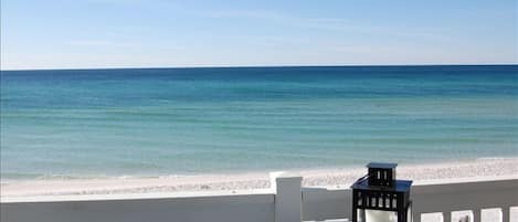 View from one of the deck's two seating areas--perfect spot for cocktail hour