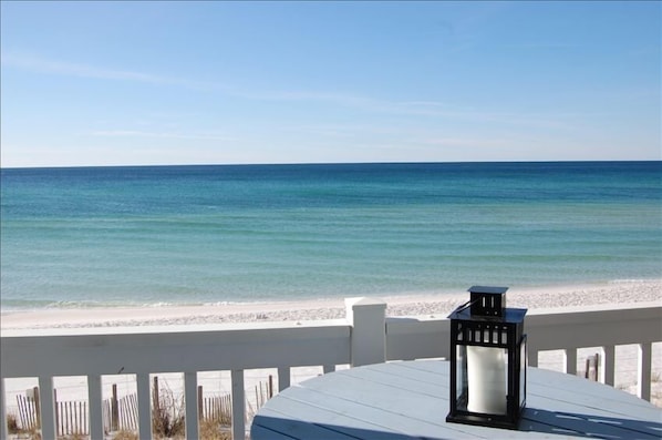 View from one of the deck's two seating areas--perfect spot for cocktail hour