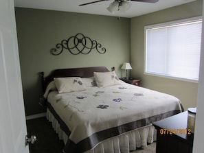 Master bedroom: Newly remodeled with king bed