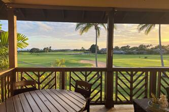 Luxury condo with central A/C and golf and ocean views