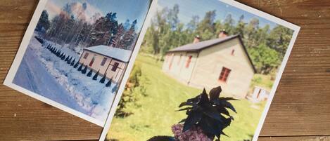 Winter and summer view of the house.