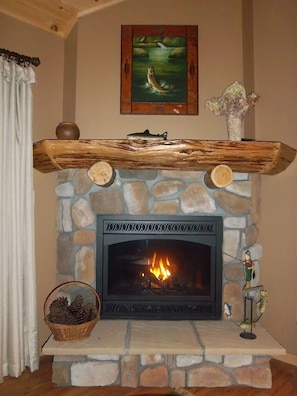 Corner fireplace