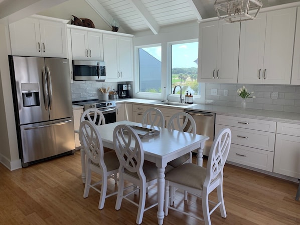 Our newly renovated kitchen is fully stocked to meet your needs.