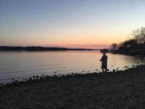 Walk out to the water & do a little fishing. We have caught many fish from here.