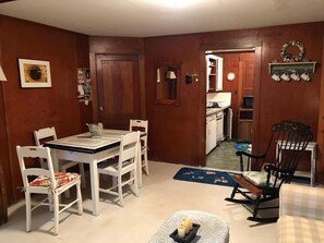 living room and dining area -- looking towards the kitchen

