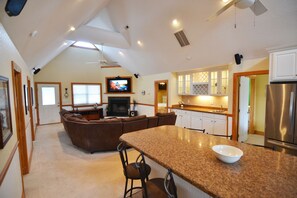 View of living room from kitchen