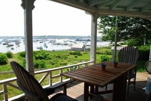 The covered front porch. 