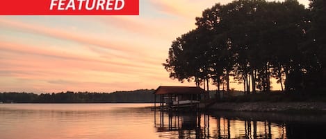 Beautiful sunset from dock