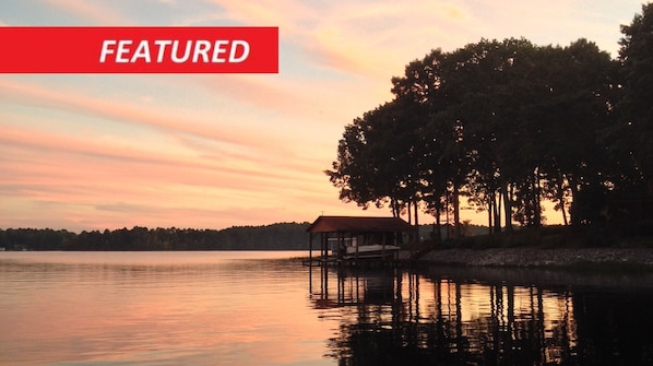 Beautiful sunset from dock