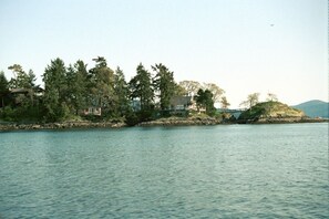Cottage on the left, main house on the right.