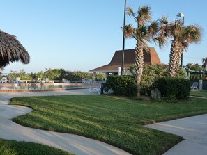 Oceanside pool, restrooms, picnic area.