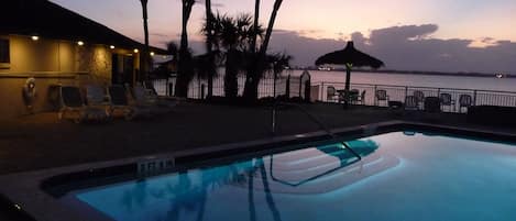 Private pool,clubhouse, and fishing pier overlooking the Indian River.