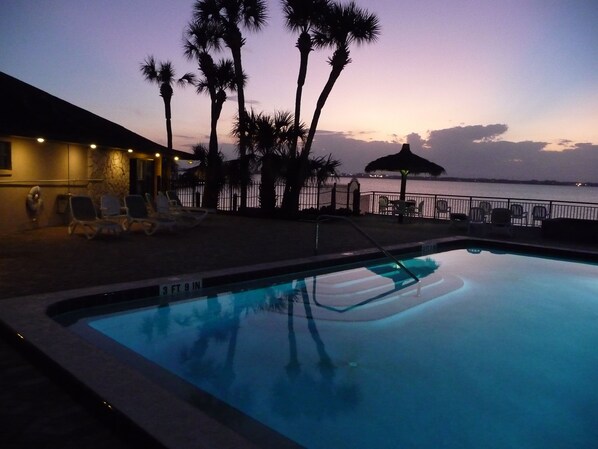 Private pool,clubhouse, and fishing pier overlooking the Indian River.