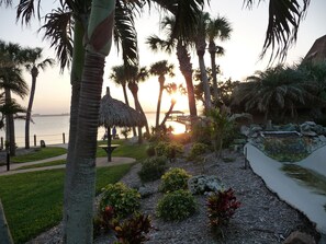 Landscaped grounds near clubhouse on the Indian River.