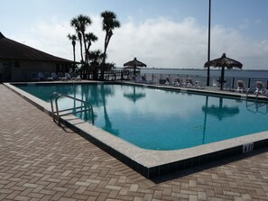 Pool at daytime overlooking the Indian River.